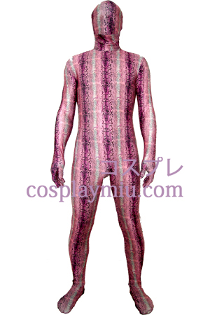 Pink Digital Prints Lycra Zentai Suit