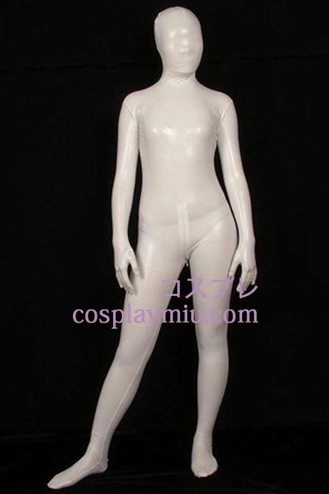White PVC Full Body Unisex Zentai Suit