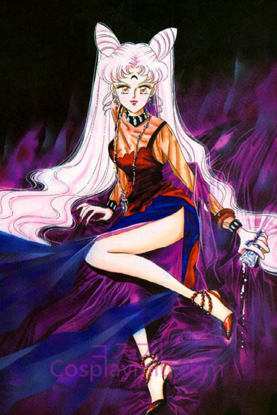 Sailor Moon Black Lady Long Pink Cosplay Wig